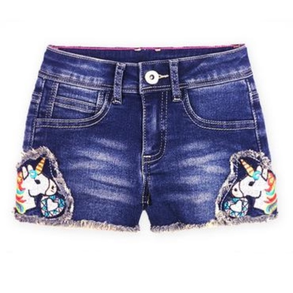 unicorn denim shorts